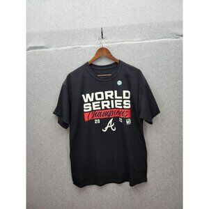 Atlanta Braves World Series Champions 2021 Black T-Shirt Mens‎ Size L